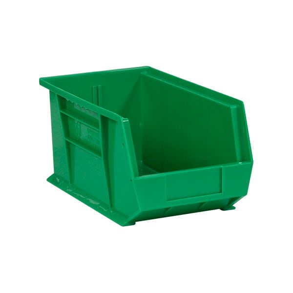 Bsc Preferred 14 3/4 x 8 1/4 x 7'' Green Plastic Stack & Hang Bin Boxes, 12PK BUY00012560 - main